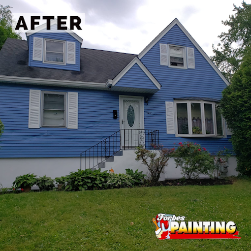 Porch railings and stairs fully restored and painted