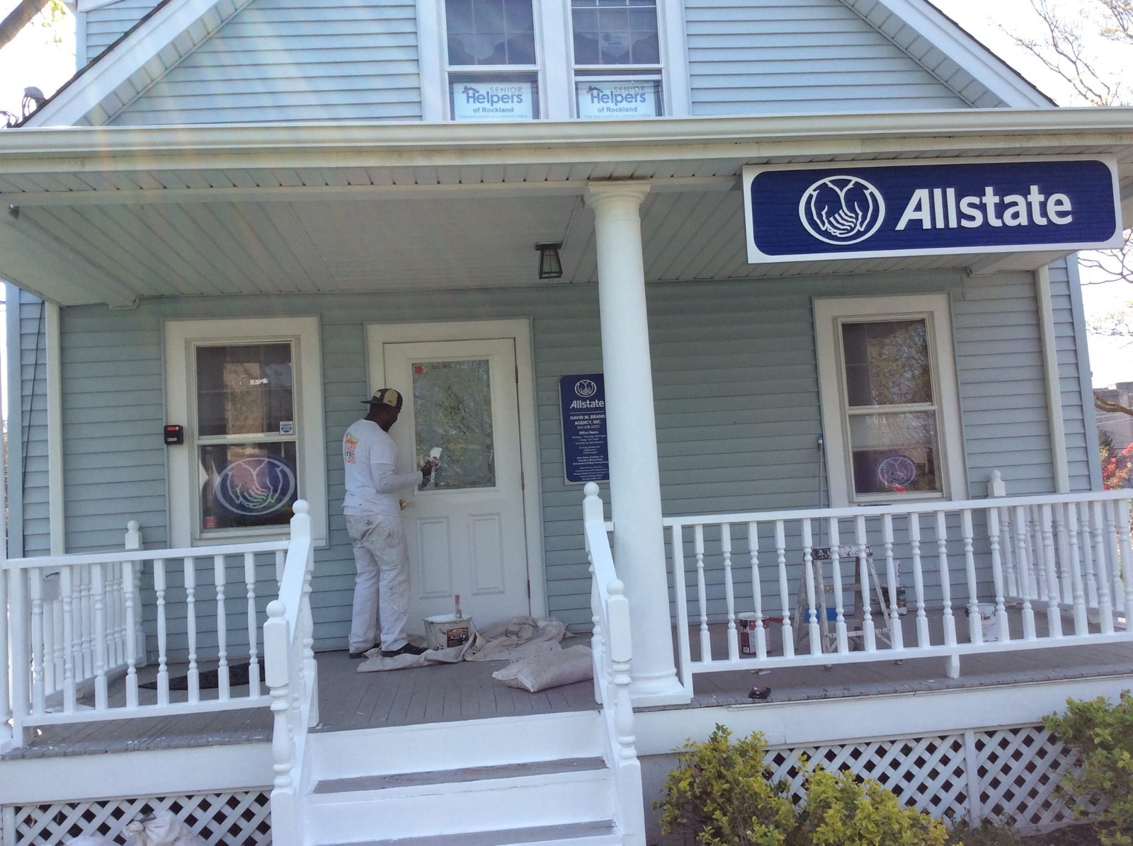 Exterior repaint of an Allstate Insurance regional office building by Forbes Painting